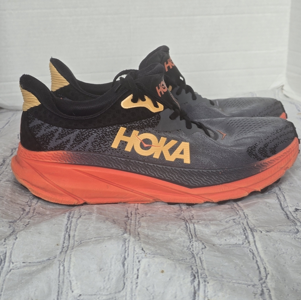 HOKA CHALLENGER ATR 7 MEN'S RUNNING SHOES IN CASTERROCK/FLAME SIZE 11. - Picture 4 of 10